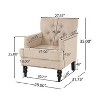 GDFStudio Aurelia Contemporary Tufted Club Chair with Nailhead Trim - 3 of 4