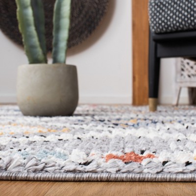 Gray Diamond Flat Woven Synthetic Area Rug, 3' x 5'