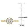 EVERLY JEWELRY |Yellow Plated Sterling Silver 1/5 CT TW Diamond Fashion Ring - 4 of 4