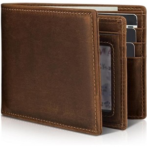 Paaaawaters Mens Wallet Genuine Leather Bifold RFID Blocking Wallet for Men - 1 of 4