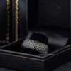 Jewelry Avalanche 8mm Dome Black IP Honeycomb Inlay Tungsten Carbide Mens Wedding Band - 4 of 4