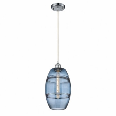 Vaz - 1 Light Cord Hung Mini Pendant In Industrial Style-9.88 Inches Tall and 8 Inches Wide