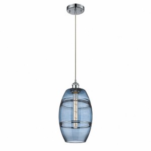 Vaz - 1 Light Cord Hung Mini Pendant In Industrial Style-9.88 Inches Tall and 8 Inches Wide - 1 of 1