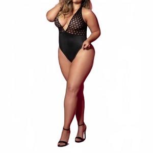 Women's Lira V-neck Bodysuit - Plus Size - Mapale - 1 of 2
