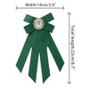 INSPIRE CHIC Women's Solid Color Pre-tied Bowknot Pin Brooch Bow Ties with Big Rhinestones - 2 of 4