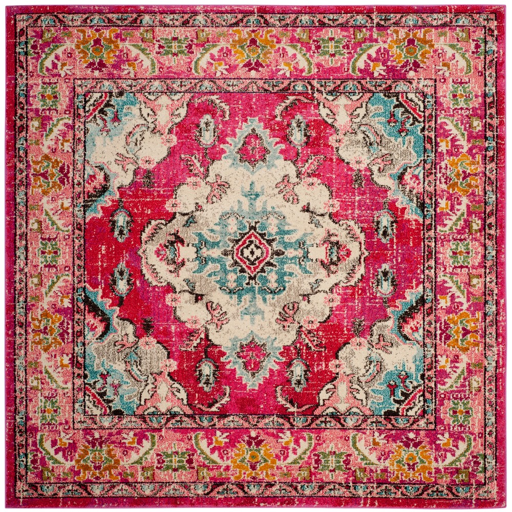 5'x5' Square Saniya Rug Pink/Multi Square - Safavieh