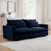 MYINDA  Corduroy Sofa Couch, Deep Seat Couches for Modern Living Room/Apartment/Office,Darkblue - 4 of 4