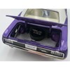 1971 Plymouth Barracuda Violet Metallic and White with White Vinyl Top Limited Edition 1/18 Diecast Model Car by ACME - 4 of 4