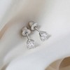 Girl's Modern Prong Solitaire Screw Back Sterling Silver Earrings - In Season Jewelry - image 4 of 4