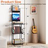 MOEPISY Record Player Stand with Vinyl Storage, Tall Record Player Table with Rack Turntable Stand - 4 of 4