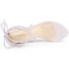 Allegra K Women's Clear Strap Padded Insole Lace Up Block Heels Sandals - 4 of 4