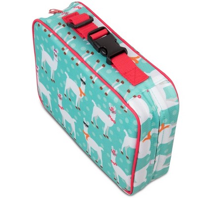 Bentology Lunch Box for Girls - Kids Insulated Lunchbox Tote Bag Fits Bento Boxes - Llama