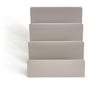 TRU RED 3-Slot Plastic Letter Sorter Gray TR55286