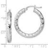Black Bow Jewelry 4mm, Polished/Diamond Cut, LG Sterling Silver Hoops, 30mm (1 1/8 Inch) - 4 of 4