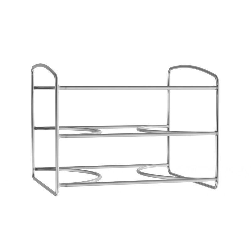 Kitchen Wrap Storage Rack-3 Tier Pantry Organizer for Foil, Plastic Bags, Cabinet Organization for Wax, Parchment Paper Holder by Lavish Home (Chrome), 5 of 7
