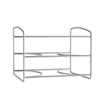 Hastings Home 3-Tier Kitchen Wrap Storage Rack - Silver