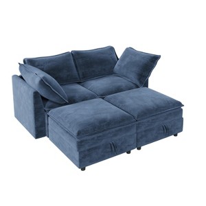 Christopher Knight Home Moloney Modular Sectional Sofa with Double Layer Seat Cushions and Storage - 1 of 4
