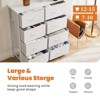 FONTOI Tall Fabric Storage Tower Wooden Top Dresser Organizer Furniture Cabinet Stand Piece for Closet Entryway Nursery, White, 31.5"*11.8"*36.4" - 4 of 4