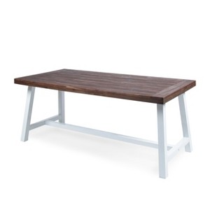 NicBex 71Inch Rectangle Dining Table for 6 to 8,Modern Kitchen Table with Brown Tabeltop and Metal Legs - 1 of 4