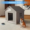 31" Insulated Dog House, Water-Resistant Puppy Shelter with Elevated Floor & Air Vents, Easy Assembly Dog Kennel for Small Dogs ¨C Light Brown - 3 of 4