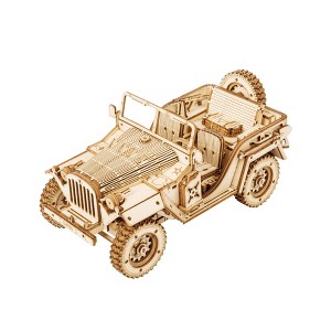 Hands Craft Modern Wooden Puzzle Army SUV: Adult Woodcraft Kit, Wooden Model, Craft Activity for Ages 14+ - 1 of 4