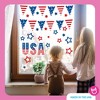 Big Dot of Happiness Stars & Stripes Window Clings, Reusable Patriotic Window Sticker, Red, White & Blue Decals, 4th of July Static Clings USA Decor - 2 of 4