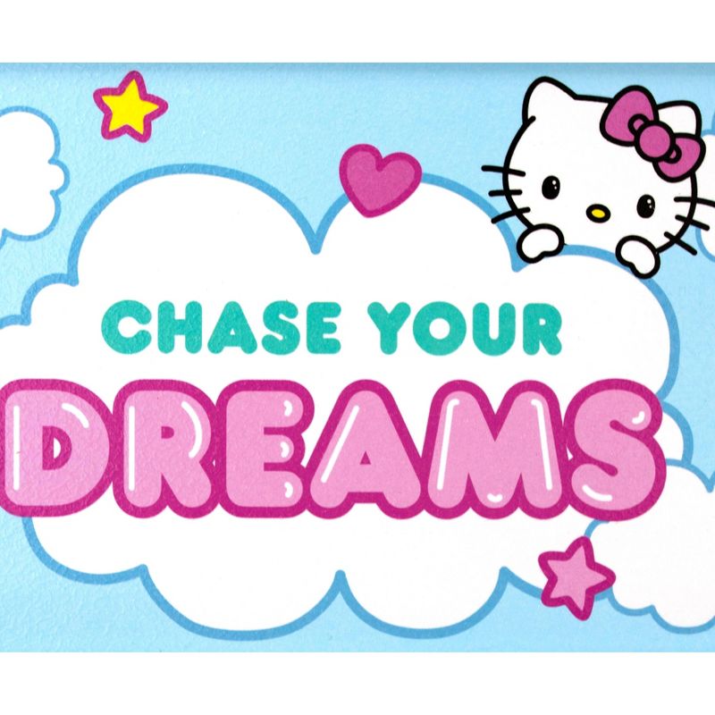 Silver Buffalo Hello Kitty "Chase Your Dreams" Hanging Sign Framed Wall Art | 12 x 5 Inches, 3 of 7