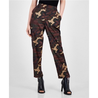 bar III Womens Satin Casual Cargo Pants