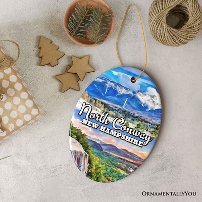 North Conway Scenic Adventure Ornament, New Hampshire White Mountain Charm and Christmas Gift and Souvenir| OrnamentallyYou