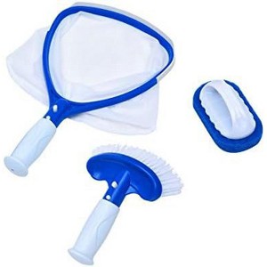 Aoibox Professional Spa Maintenance Kit with Skimmer, Curved Brush & Scrubber Pad for Hot Tub Cleaning - Essential Accessory Set for Household Use - 1 of 4
