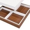 Wooakway Modern Square 360° Rotating Coffee Table with Three Detachable Tray - 4 of 4
