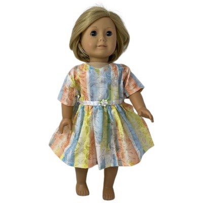Doll Clothes Superstore Pastel Glitter Dress Fits 18 Inch Girl Dolls Like American Girl Our Generation My Life Dolls