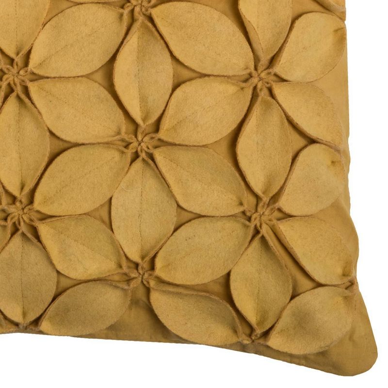 18"x18" Botanical Petals Solid Square Throw Pillow Cover - Rizzy Home, 4 of 5