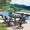 Arceso Outdoor Dining Chair Set, Swivel Rocking Patio Chairs, HDPE Seat with Aluminum Frame Patio Dining Chairs, Outdoor Chairs with Armrest - 2 of 4