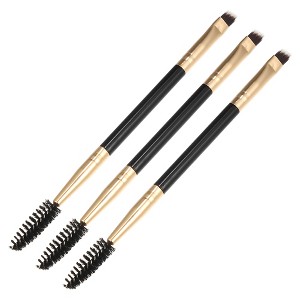 Unique Bargains Soft Double Sided Angled Eyebrow Brush Eyelash Extension Brush for Women Eye Makeup - 1 of 4