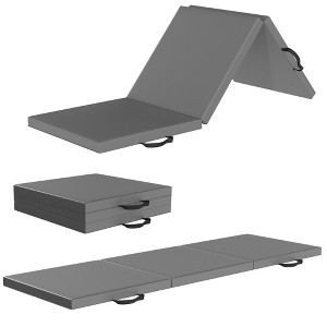 Gulches Tri-Fold Folding Exercise Mat with Carrying Handle for Mixed Martial Arts, Gymnastics and Home Gym Protecting Floor, 2 Inch Thick. - 1 of 4