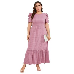 Wrap Midi Dresses A-Line Flare Casual Short Dresses - 1 of 1