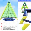 BABYYER Swing Sets for Backyard, Heavy Duty Metal Swing Frame with 1 Saucer and 1 Belt Swing Seat, Supports 440 LBS Outdoor Playground for Kids 3-8 - 3 of 4