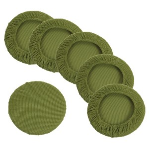 Unique Bargains Round Washable Elastic Bar Seat Cover for Dia 11"-16" Chair 6 Pcs - 1 of 4