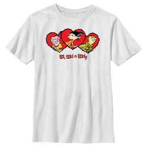 Boy's Ed, Edd n Eddy Valentine's Day Heart Portraits T-Shirt - 1 of 4