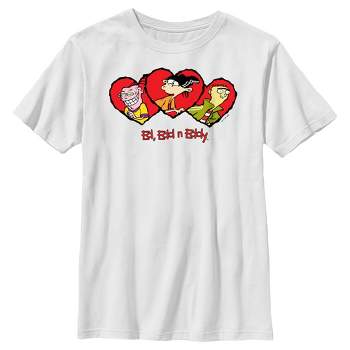 Boy's Ed, Edd n Eddy Valentine's Day Heart Portraits T-Shirt