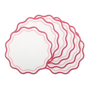 REGALWOVEN Placemats Set of 6 Leather Placemats for Kitchen Dining Table Decor Washable Table Placemats Wipeable Table Mat - 1 of 4