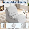 GustoWave Lazy Bean Bag Chair,  Floor Couch with High-Resilience Foam, Non-Slip Base, Beanbag Chairs for Adults, Gray - 3 of 4