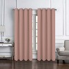 RT Designer Collection Cindy Textured 2 Pack Grommet Curtain Panel 36" x 84" Taupe - 2 of 4