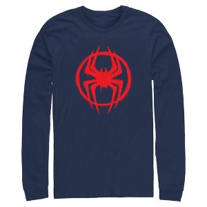 Mens Marvel: Spider-Man: Across the Spider-Verse Graffiti Red Logo Long Sleeve Shirt - 1 of 4