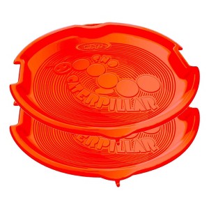 Emsco ESP 26" Snow Caterpillar Linkable Disc Sled 2pk in - Neon Orange - 1 of 4
