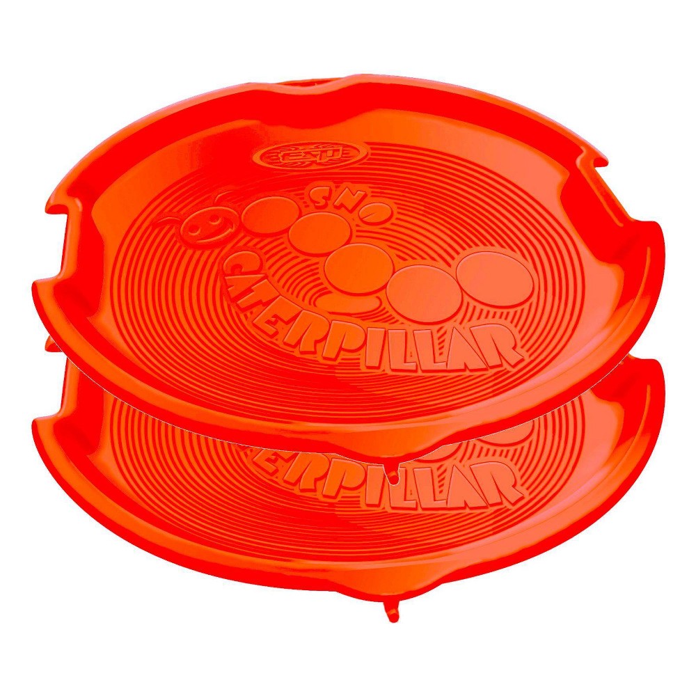 Emsco ESP 26" Snow Caterpillar Linkable Disc Sled 2pk in - Neon Orange