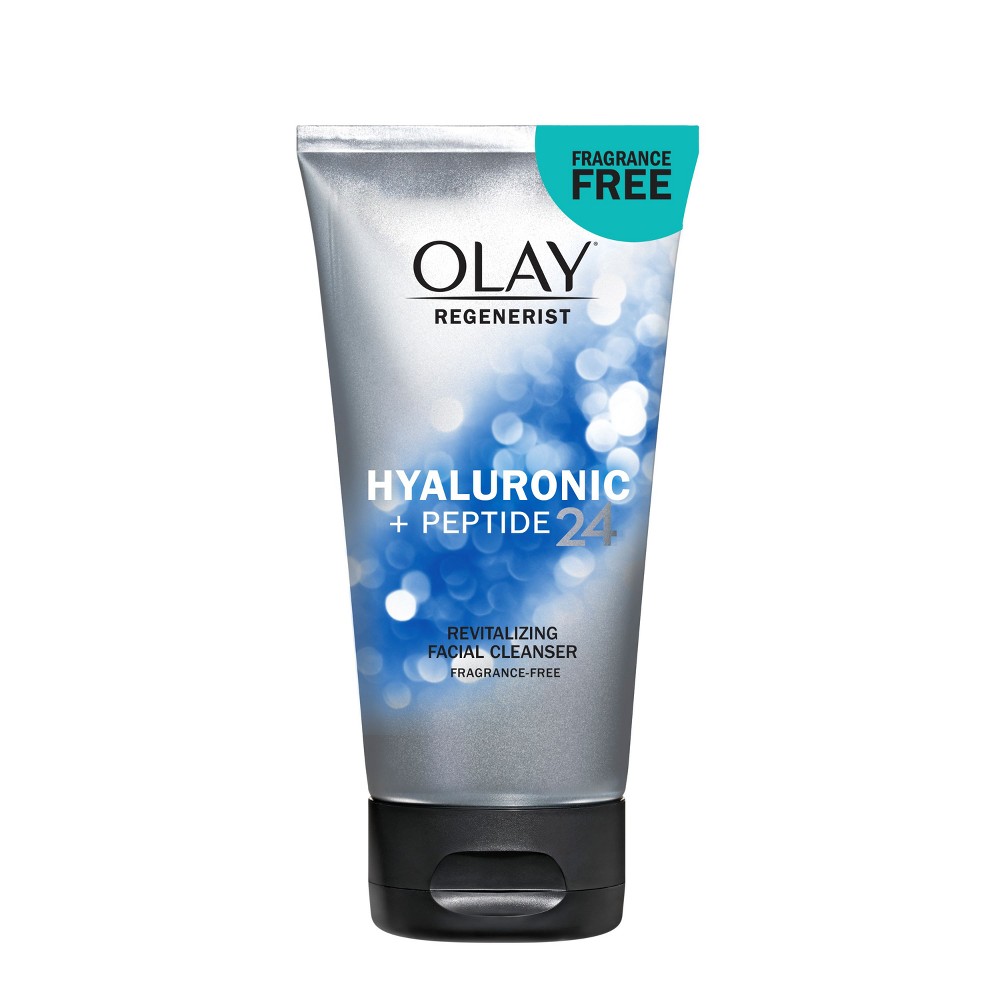 Photos - Facial / Body Cleansing Product Olay Regenerist Hyaluronic + Peptide 24 Fragrance-Free Face Wash - 5oz 
