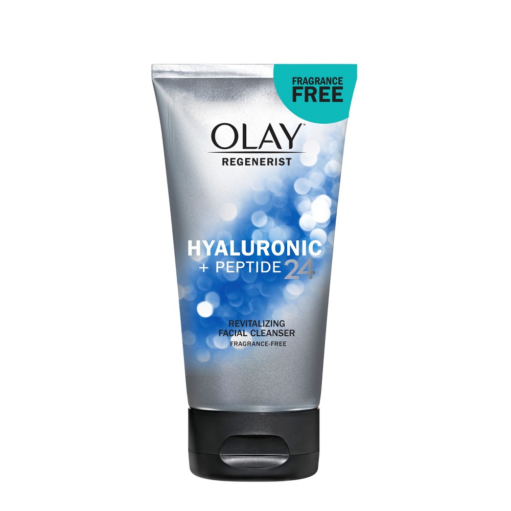 Photos - Cream / Lotion Olay Regenerist Hyaluronic + Peptide 24 Fragrance-Free Face Wash - 5oz 