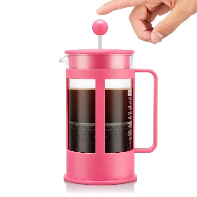 Bodum Kenya 8 Cup 34oz French Press Coffee Maker Pink: Manual Coffee Pot, BPA-Free, Dishwasher-Safe, Reusable Filter